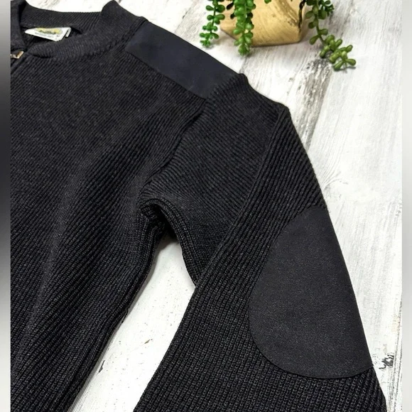 Aklanda Australian Dark Gray Merino Wool Shawl Zip Cardigan Mens Medium - Picture 5 of 10